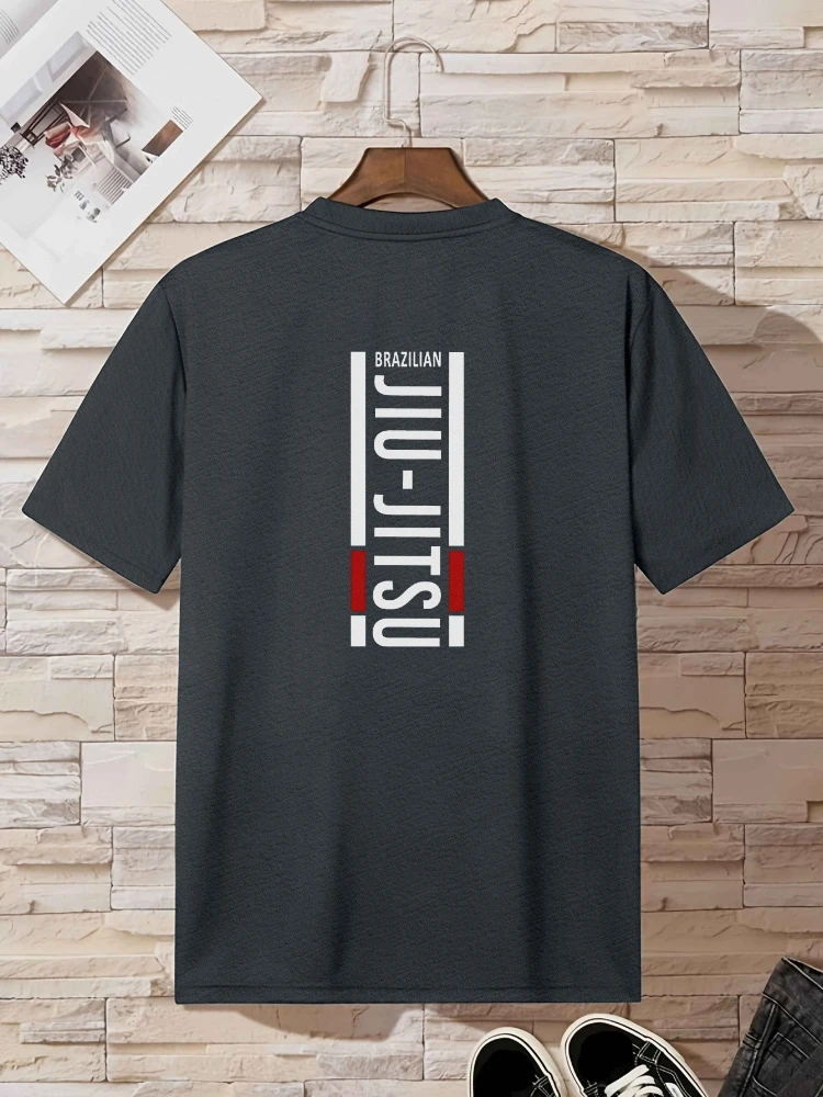 

Funny slogan Jiu Jitsu men's short-sleeved T-shirt printed cotton O-neck T-shirt in spring and summer.