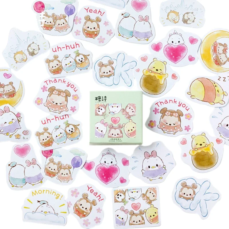 45pcs/box Cute Soft cute egg treasure Decoration Adhesive Stickers Diy Cartoon Stickers Diary Sticker Scrapbook Stationery