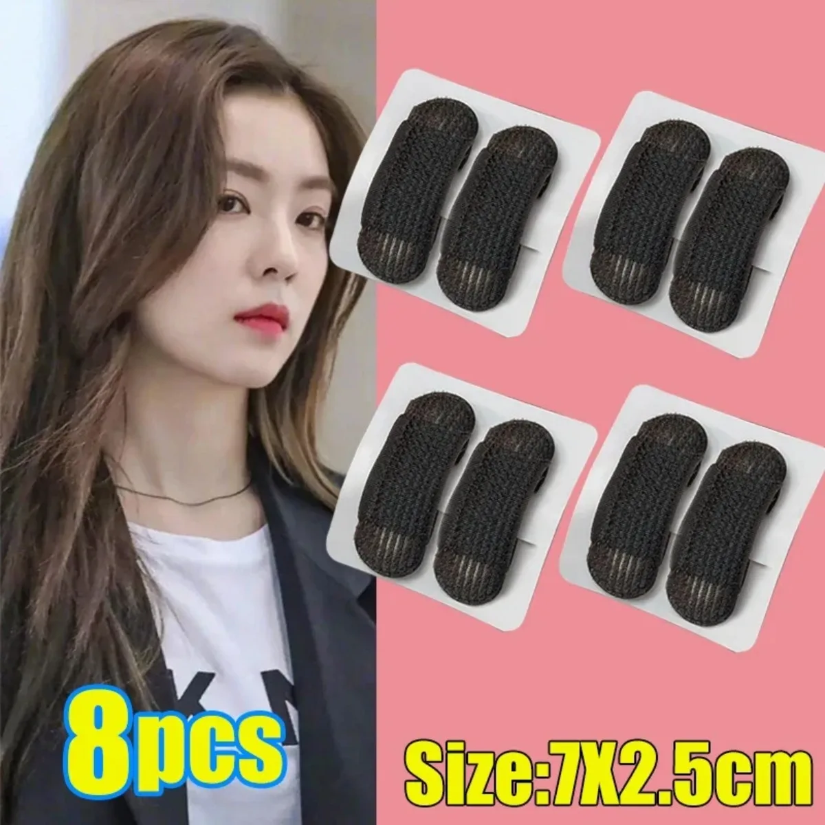 8Pcs Fluffy Sponge Hair Volume Cushion Clips, Invisible Puff Hair Base Clips For DIY Bun Hairstyling Styling Tools For Women