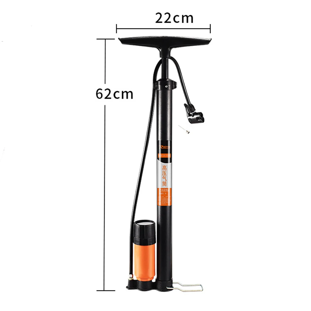 160PSI High Pressure Bicycle Pump Air Pump with Pressure Gauge Valve Adapter MTB Bicycle Floor Pump Valve Inflator Bike Parts