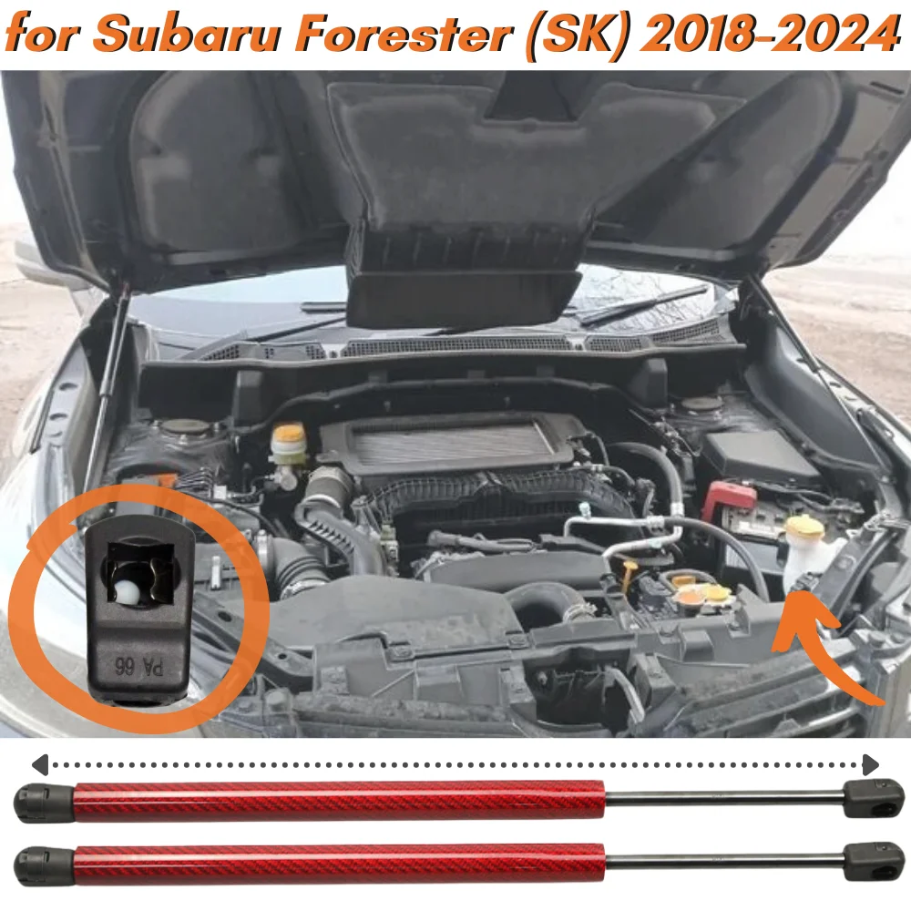 

Qty(2) Hood Struts for Subaru Forester (SK) 2018-2024 Front Bonnet Modify Gas Springs Shock Absorbers Lift Supports Bars Dampers