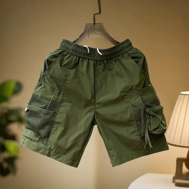 Men's Summer Men Summer Cargo Shorts, Thin Breathable Multi Pockets Straight Leg Loose Fit Shorts, Casual Outdoor Hiking Wear