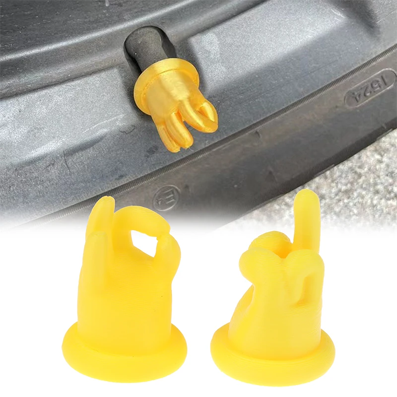 1Pcs Car Wheel Tire Air Valve Caps OK Middle Finger Shape Auto Truck Tyre Rim Stem Dust Air Cover