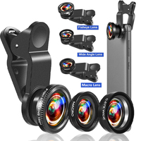 3 IN 1 Fisheye Phone Lens 0.67X Wide Angle Macro Lenses Camera Kits Clip On Mobile Phone For iPhone Samsung Xiaomi Huawei