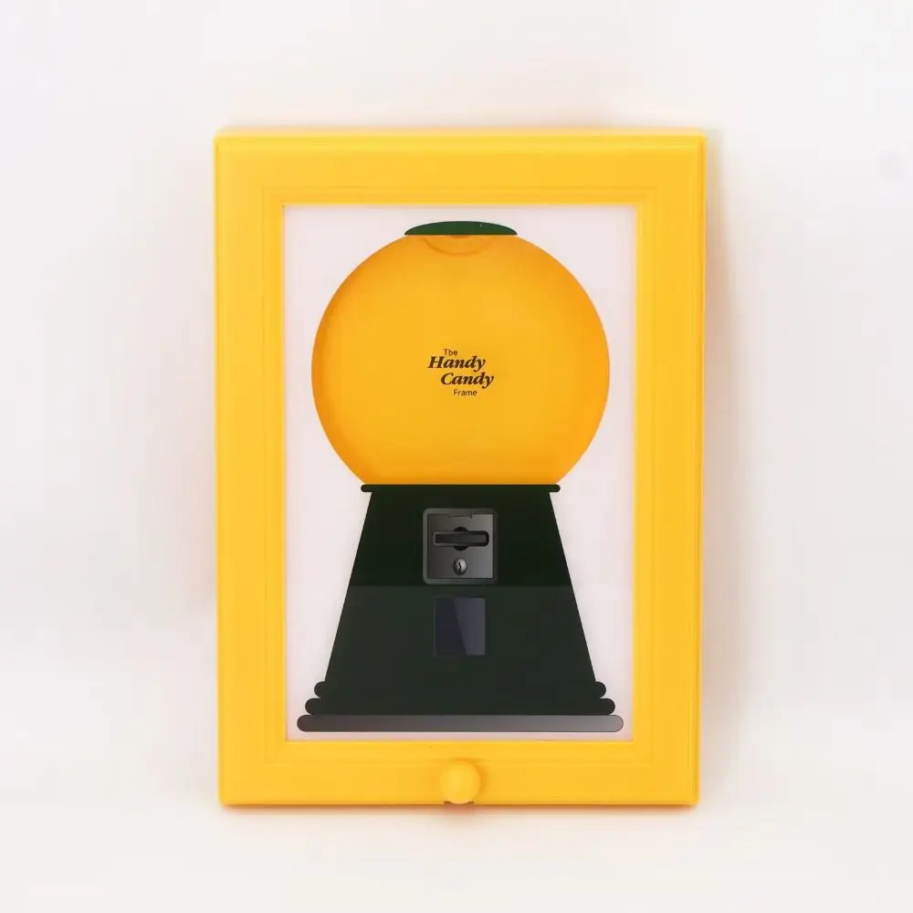Creative Candy Dispenser Picture Frame Easy Restock Moisture-proof Hanging Handy Candy Frame Rotating