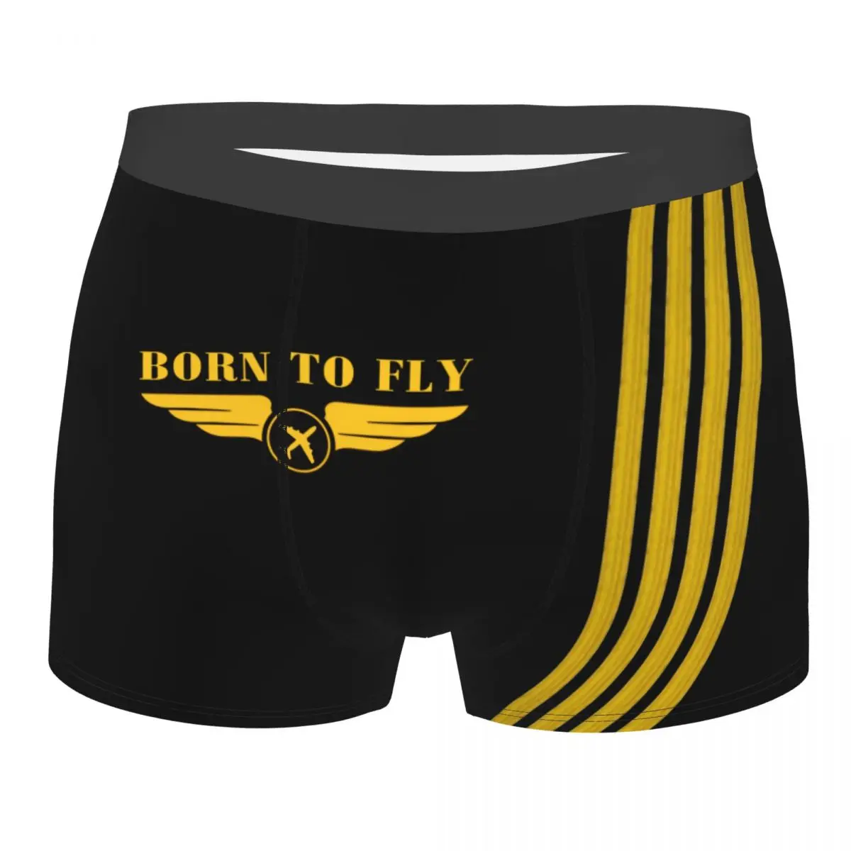 

Пользовательские Born To Fly Flight Pilot Боксеры Шорты Трусики Мужские Трусы Стрейч Авиационный Самолет Авиатор Подарочные Трусы Нижнее Белье