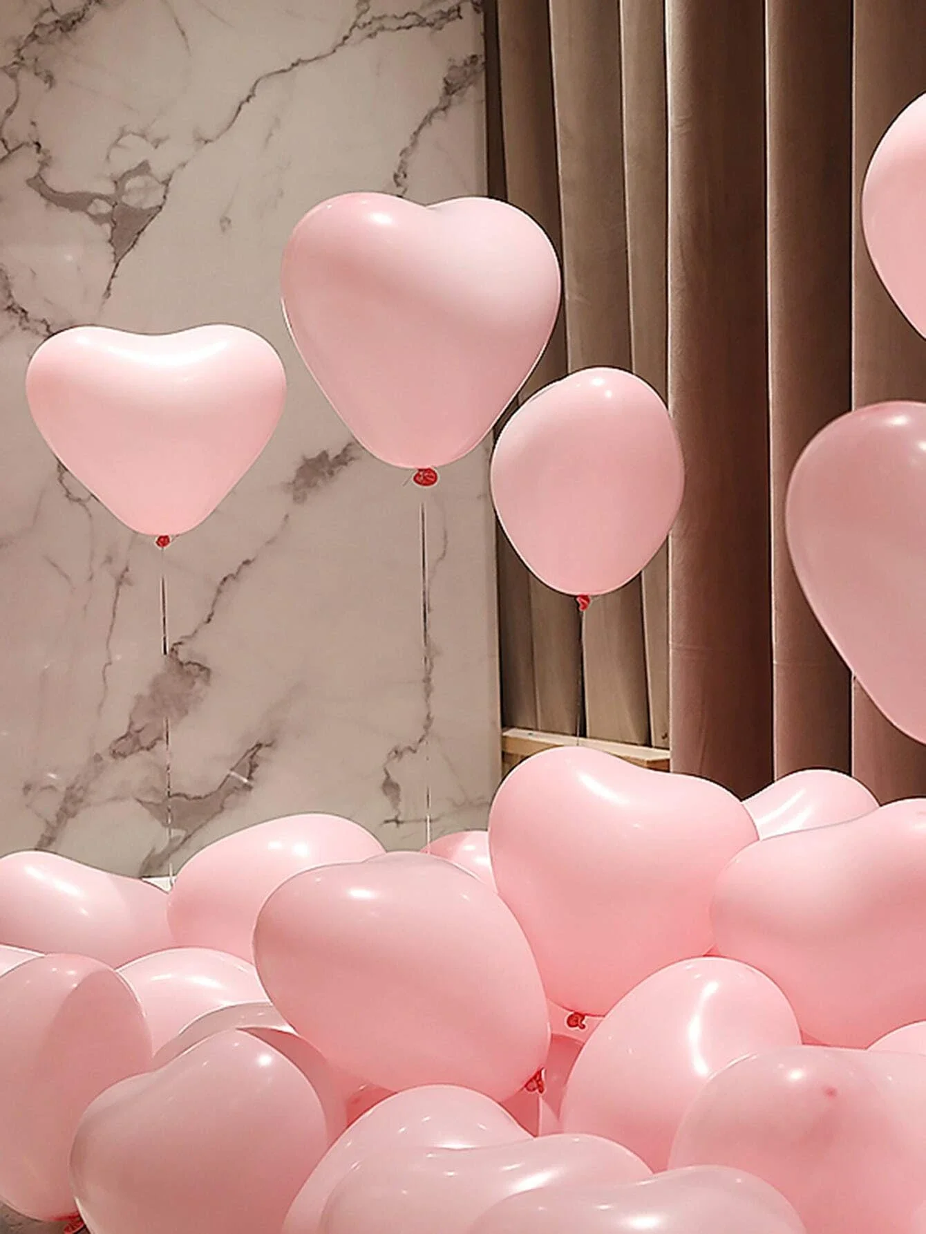 20Pcs Heart Shaped Balloons Red Pink Black Latex Balloon for DIY Valentine\'s Day Engagement Wedding Party Anniversary Decoration