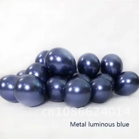 

10/20pcs 10inch Metallic Luminous Blue Latex Balloons Wedding Dark Blue Chrome Globos Birthday Party Decoration Kids Supplies10