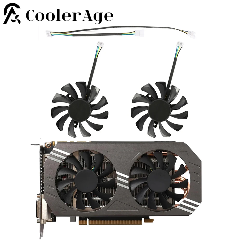 75MM GA81S2U GTX970 Cooler Fan Replacement For ZOTAC GeForce GTX 660Ti 650Ti BOOST GTX 970 Dual Graphics Card Cooling Fan