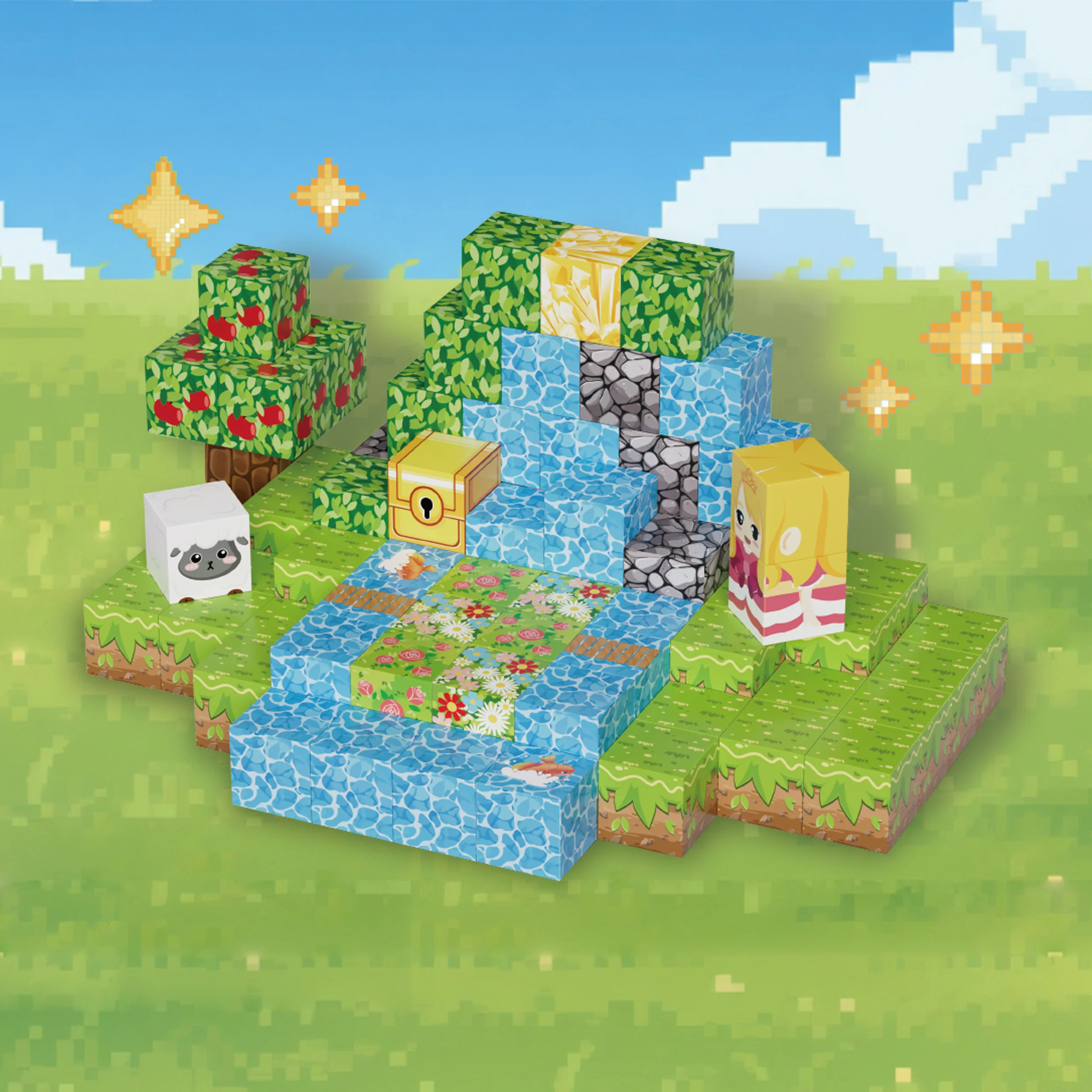 Kreatywny zestaw magnetycznych klocków konstrukcyjnych Street View Architektoniczny zestaw DIY Model Zabawka technologiczna dla dzieci na prezent dla dzieci