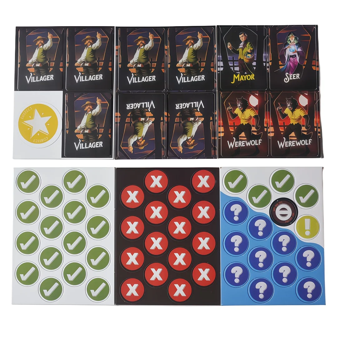 One Night Ultimate Werwolf-Brettspiel, Kartenspiel | Brettspiele | 3-10 Spieler | Die Spielzeit beträgt 10 Minuten, als Geschenk geeignet. – Detail 10