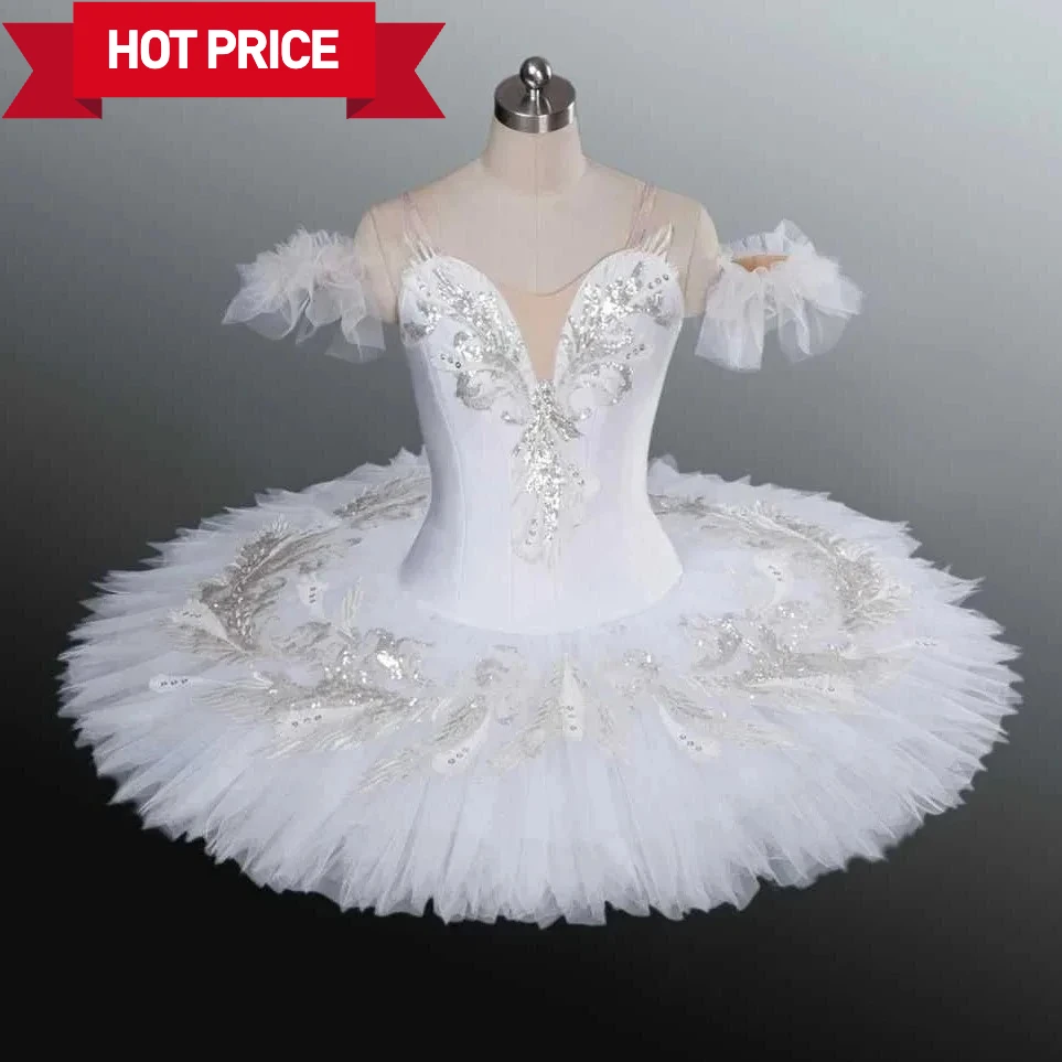 Tutu de Ballet professionnel classique pour adultes et enfants, crêpes du lac des cygnes blancs, Costume de danse de ballerine, robe de Ballet pour filles et femmes