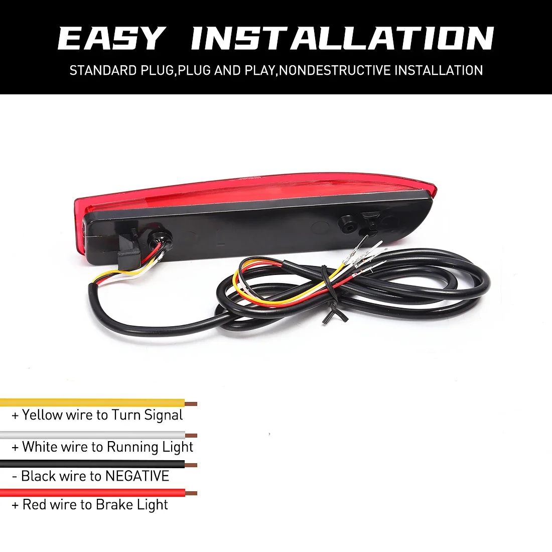 LED Rear Bumper Reflector Lights For Toyota RAV4 2006 2007 2008 2009 2010 2011 2012 For PREVIA Alphard 2010-2012 Brake Light 12V view 5