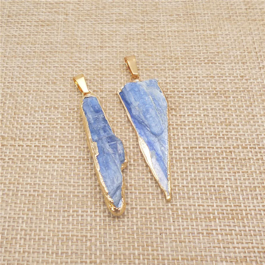 1PCS Natural Kyanite Stone Charms Random Shape Pendant Bracelet Necklace Jewelry Handmade Accessory