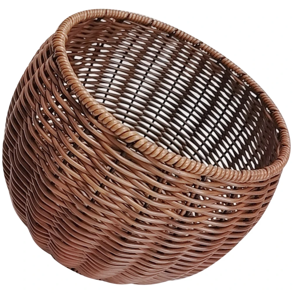 

Woven Storage Basket Plastic Organizer Multi Compartment Desktop Sundries Holder Natural Home Kitchen Bathroom