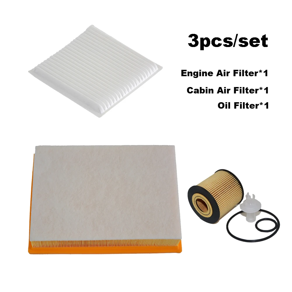 

3pcs Filter Set For TOYOTA FJ Cruiser GSJ15 4.0L 2010 2011 2013 2017 Engine Cabin A/C Air Oil Filter Accessories 1780138050