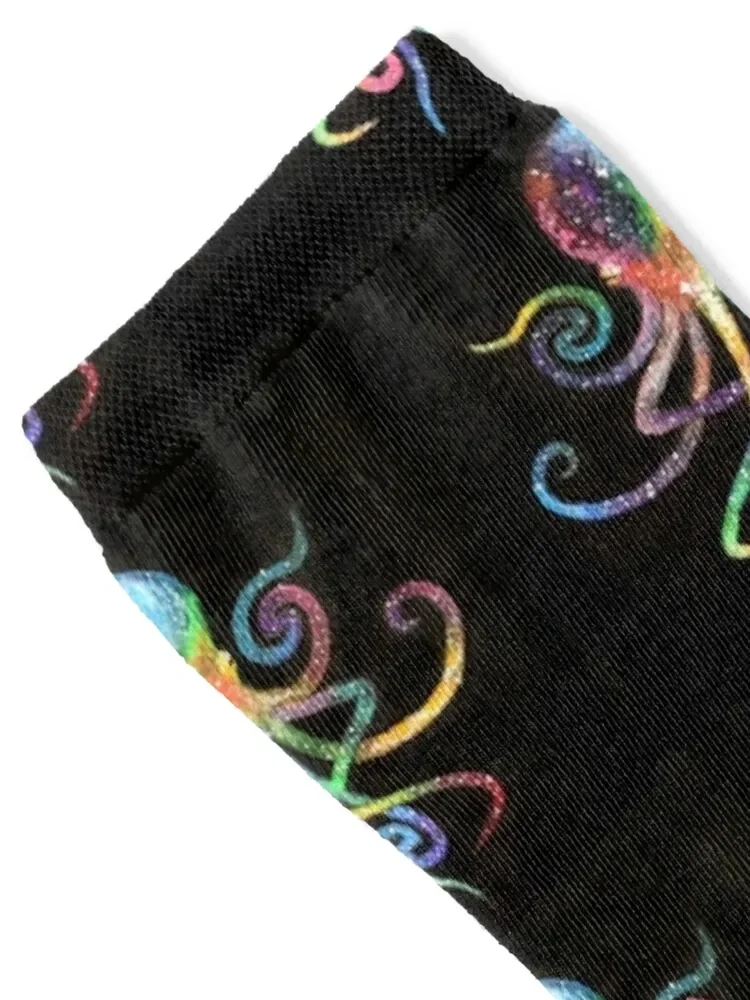 Cosmic Octopus Swirl Socks funny gifts japanese fashion kawaii Christmas Designer Man Socks Women's