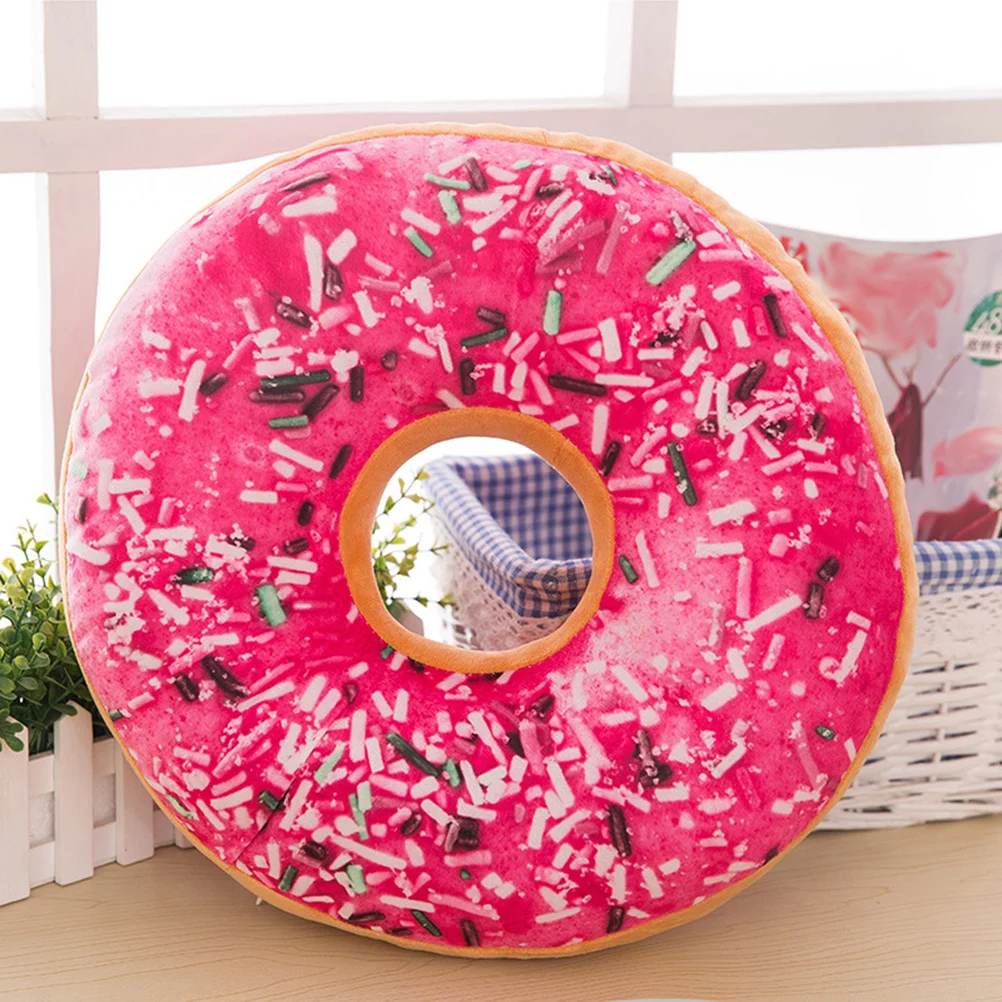 

40Cm Doughnut Throw Pillow Cozy Filled Cushion for Sofa Bedroom Living Room Seat Back Rest Ideal Party Decoration Gift for Kids