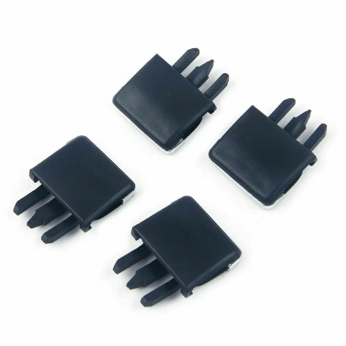 4pcs Car Air Conditioning Vent Car Center Dashboard A/C Air Vent Outlet Louvre Blade Slice Leaf Clips Black Fit For Toyota