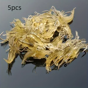 Soft shrimp fishing baits, light shrimp bait with Sharp bead hook, freshwater and salt water, goture, 5 pcs, 10 pcs, 20pcs 8 Main Sales Artificial Bait Shrimp - №2
