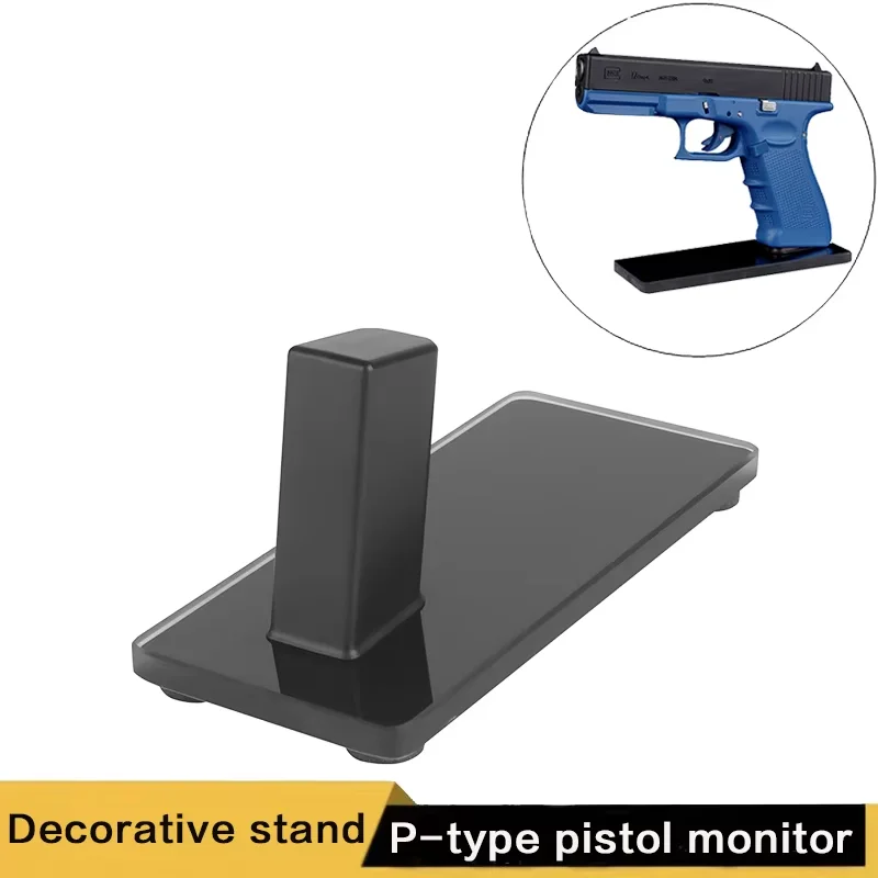 P-Type Pistol Monitor, Decorative Stand, Compatible with Mainstream Pistols, Pistol Safety Storage Stand, Decorative and Props