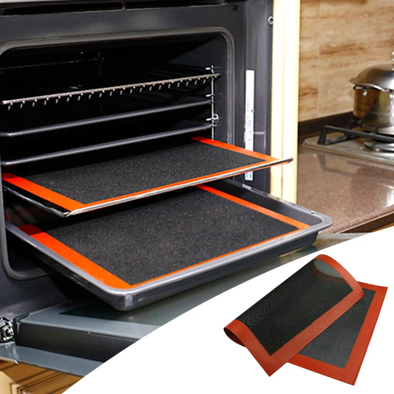 1pc 1pc Perforated Silicone Baking Mat Reusable Non-stick Oven Liner, for Cookies Macaron Bread - Aliexpress Deal