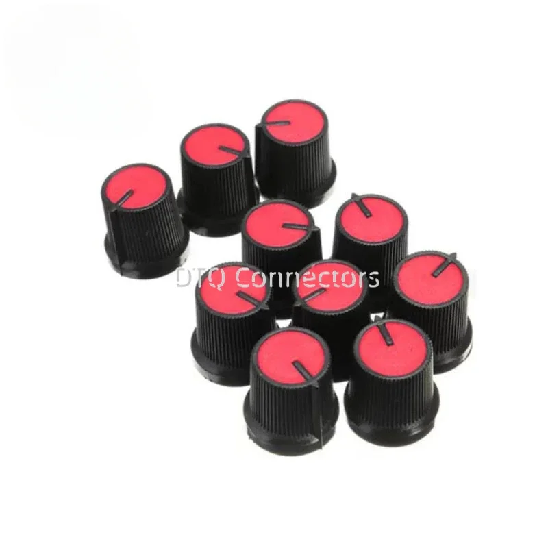 10Pcs AG3 WH148 Potentiometer Switch knob Cap Plastic Knob Plum Handle 15X17mm Aperture 6mm