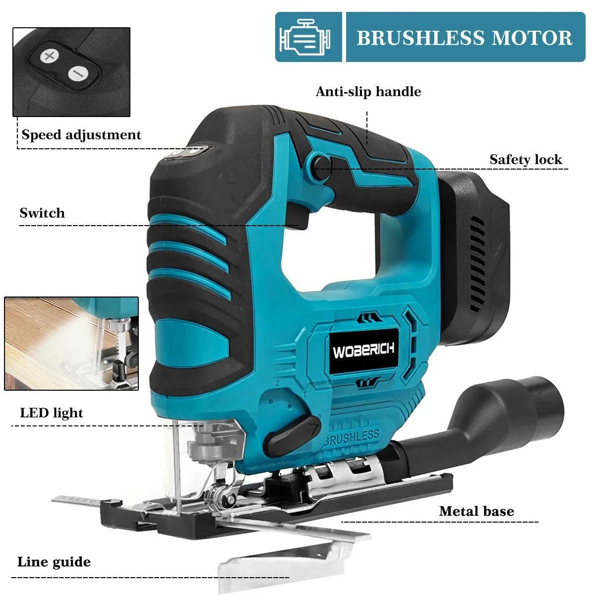 4 IN1 Brushless Electric Jig Saw Cordless jigsaw Electric Impact Driver Drill Circular saw Hammer Drill Fit For Makita 18V