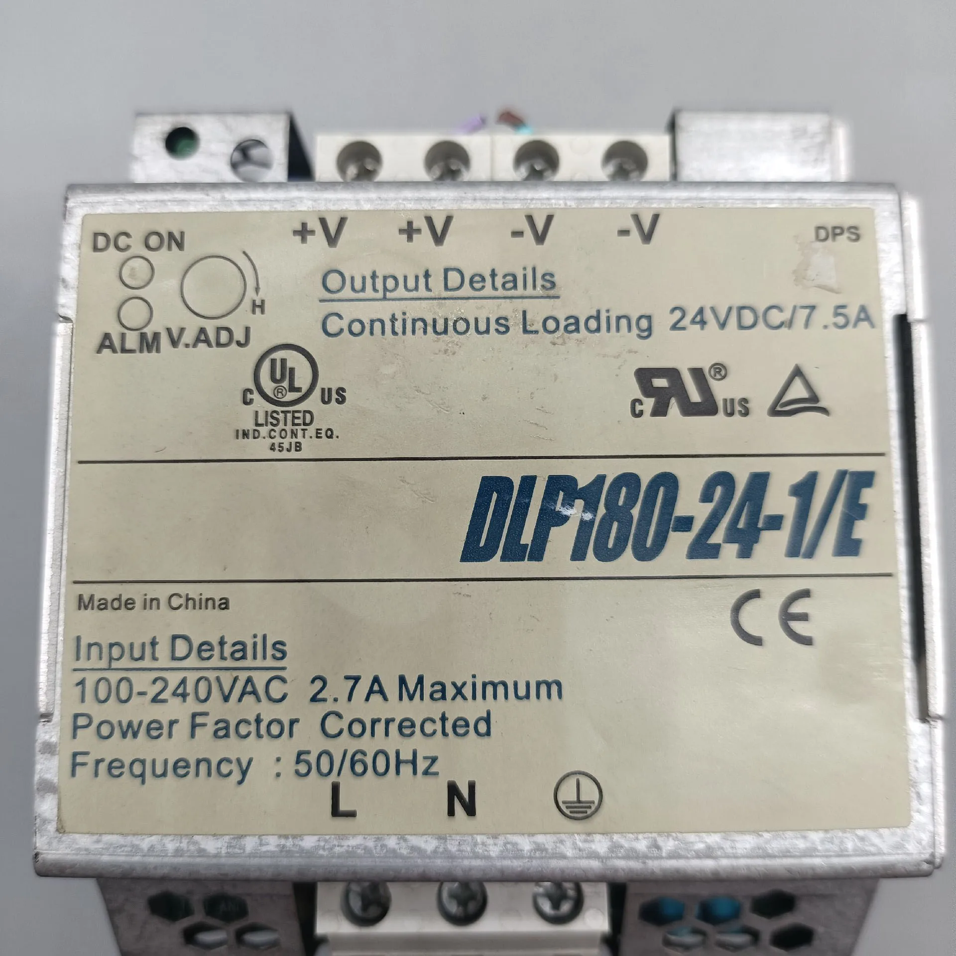 Módulo de potência montado em trilho DLP180-24-1/E DLP180-24-1/E saída 24VDC 7,5A