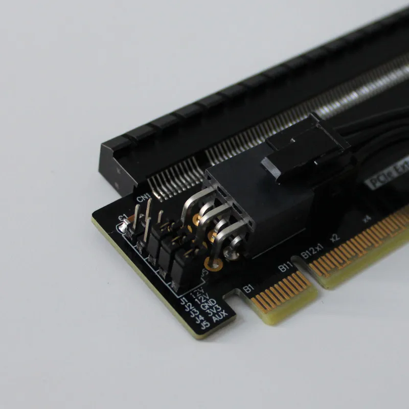 PCI Express 5.0 16X Riser Extended Card PCI-E zu PCIe 16X Slot Connectors High Speed PCIE X16 Konverter Adapter für 1U 2U Server – Detail 7