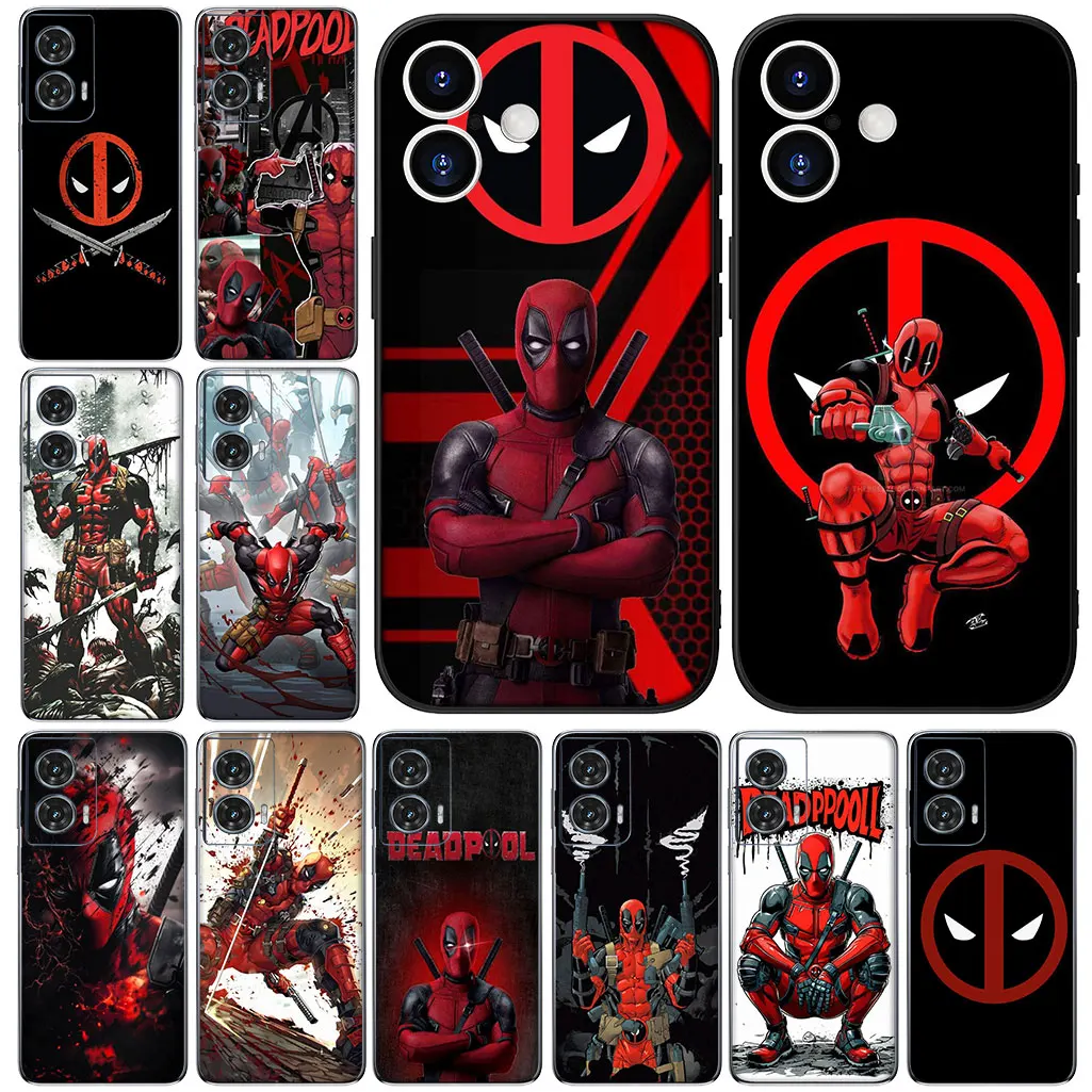 Чехол для Motorola Moto Edge 50 One 30 Fusion 40 neo Ultra Pro 20 Lite G60 E15 E14 G85 G84 Deadpool Poster Marvel Чехол для телефона