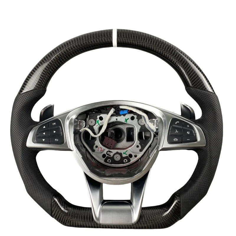 

Carbon Fiber Leather Car Steering Wheel for Mercedes-Benz AMG C CLASS W204 C63 W212 W218 W207 W172 SLK