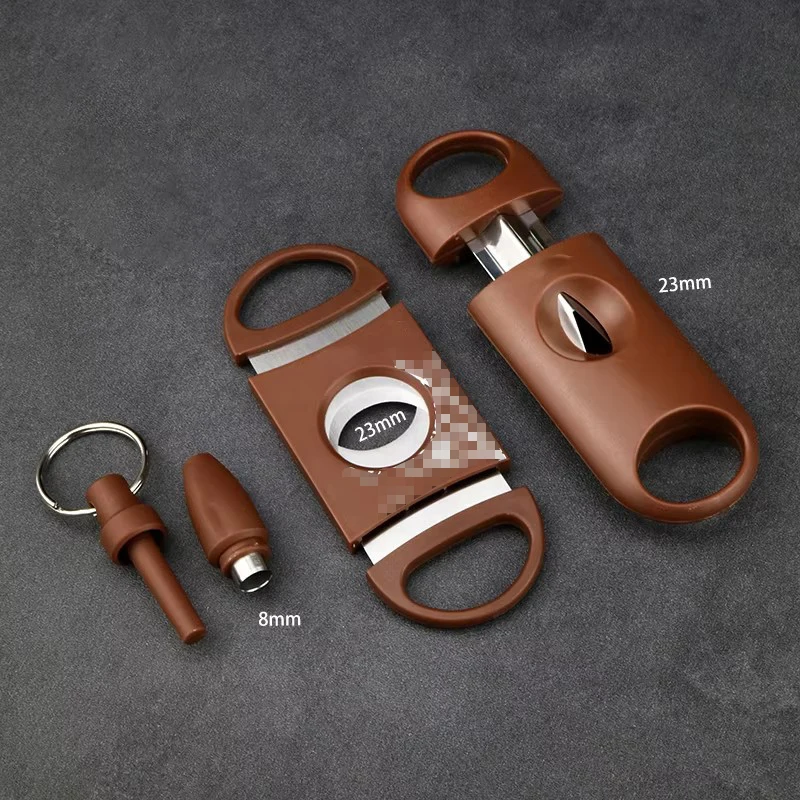 

Cigar Cutter V-Cut Sharp Portable Stainless Steel Blade Cigar Guillotine Pocket Cutting Knife Cigar Accessory