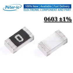 (100 pièces) résistance SMD 0603 1% 0R ~ 10M 1/10W 0.1 0.22 10 100 150 220 330 Ohm 1K 2.2K 10K 100K 0.1R 1R 10R 100R 150R 220R 1M Puce