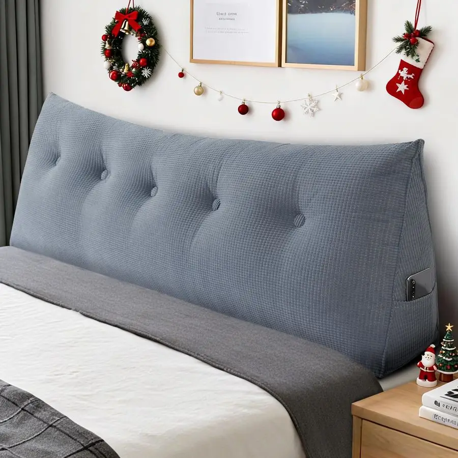 

Headboard Pillow Queen Size, Wall Backrest Wedge Pillow Headboard Queen, Reading Backboard Pillows, Large Dorm Daybed Bolster P