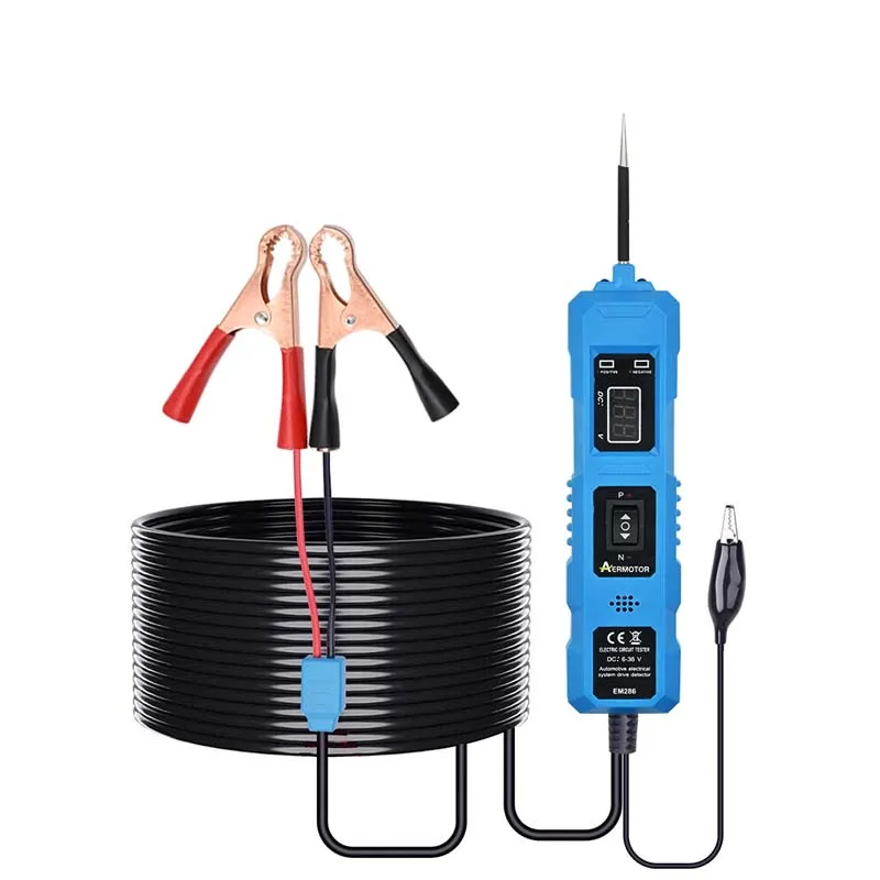 

Electric Circuit Tester Automobile Electrical System Tester With Led Voltage Display Car Diagnostic Tool Compatible with 6-36V