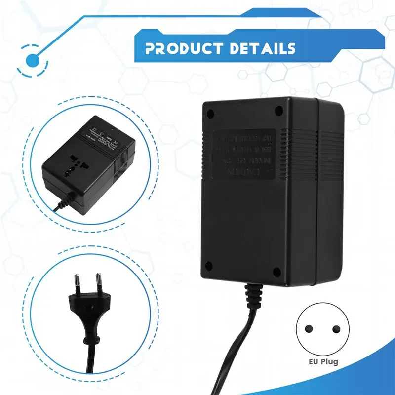 -[Retail TX] 300W Transformer For International Travel, 220V To 110V & 110V To 220V Voltage Converter, EU Plug Included