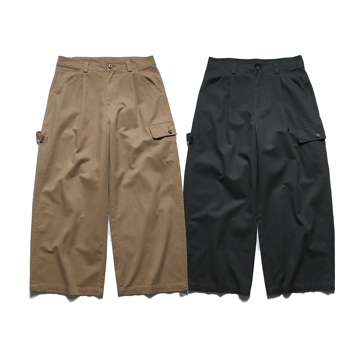 

Японские модные широкие брюки-карго для мужчин, уличная одежда, винтажные свободные повседневные брюки оверсайз, брюки в стиле Cityboy