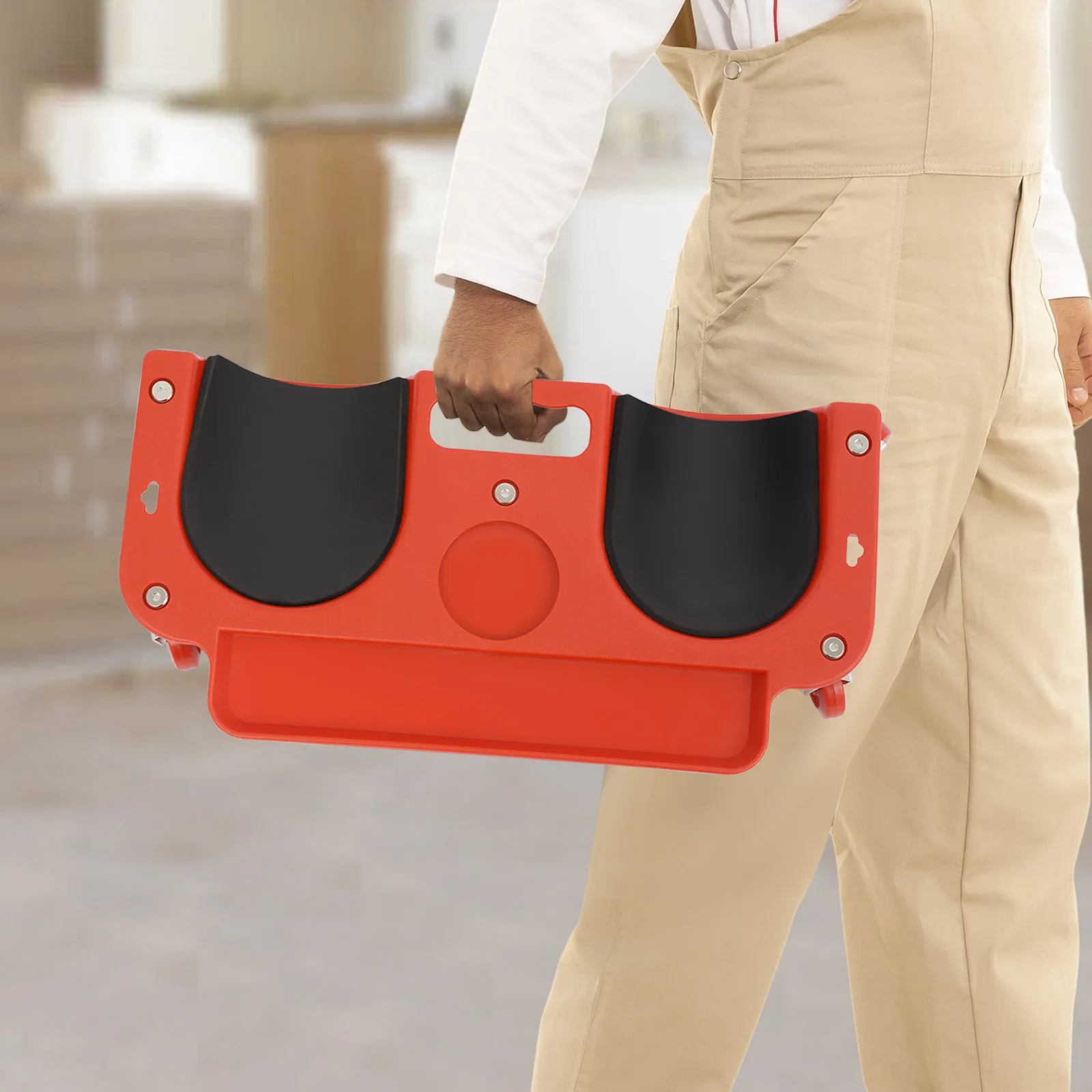 ฟองน้ำ, แผ่นรองเข่าแบบม้วน PP พร้อมล้อ ใช้สำหรับงานปูกระเบื้อง เครื่องมือก่อสร้างพื้น สำหรับงานก่อสร้าง, ซ่อมรถยนต์ ฯลฯ