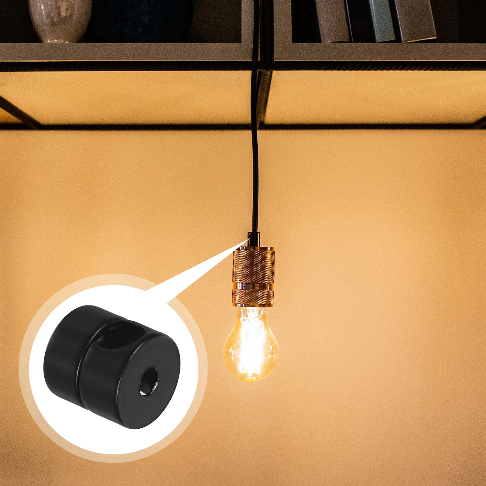 

6pcs Wire Cord Cover Clips Aluminum Ceiling Hanging Hooks For Pendant Lamps Chandelier Cable Management Holder Electrical