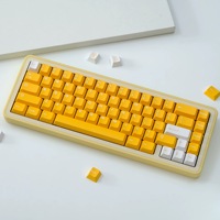 AIfei Keycaps Orange White keycap Double Shot ABS Cherry Profile For Cherry MX Mechanical Keyboard F75