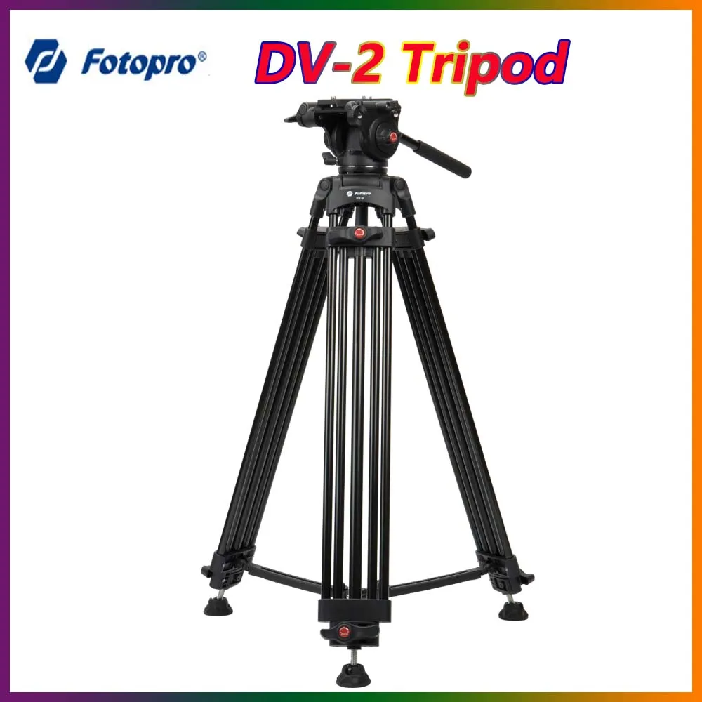 Fotopro DV-2 Professional Video Tripod Head Aluminum Alloy Lightweight Portable Camera Bracket for Camcorder/DSLR