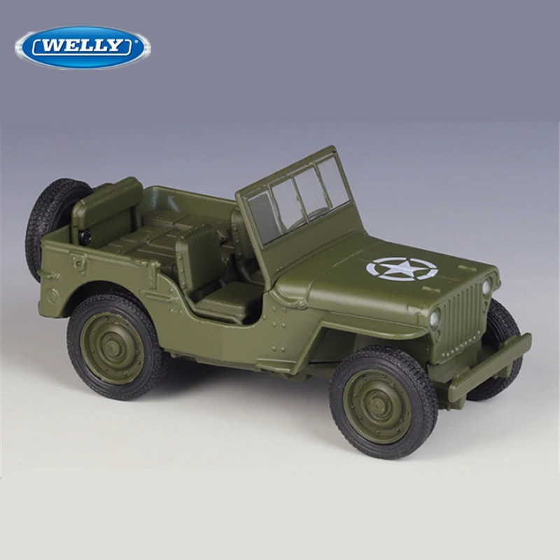 Welly 1:36 JEEP 1941 Willys MB سبيكة شاحنة تكتيكية نموذج سيارة مدرعة دييكاست النقل العسكري على الطرق الوعرة المركبات لعبة مجسمة للسيارة #5