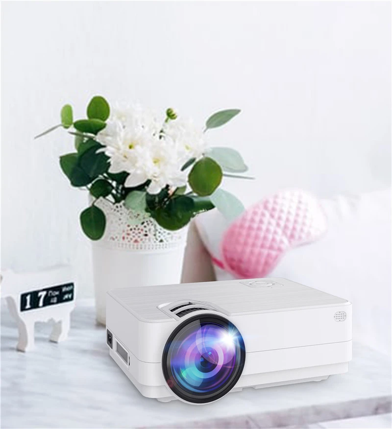 Ultra Short Laser Mini Projector with High-definition Support for 4k Home Theater LED Lens Projector