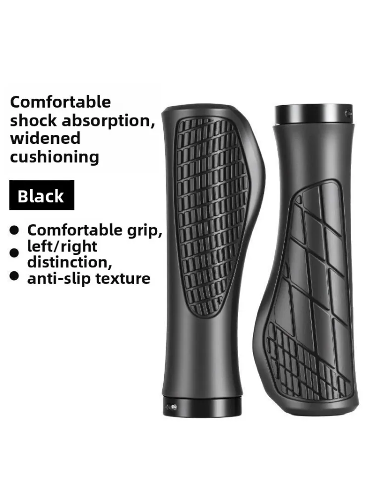 AliExpress NONE Anti-Slip Handlebar Cover Bicycle Grips Soft Rubber for MTB Mountain Bike Shockproof Lock on Ergonomic Cycling Handle Bar Parts