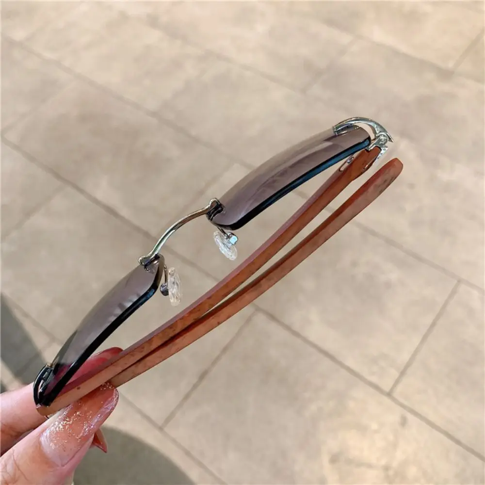 Retro Gradient Punk Sunglasses UV400 Driving Shades Frameless Eyewear for Women & Men