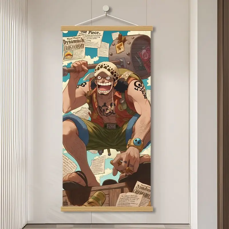 New One Piece Luffy Roronoa Zoro Nami Poster High Color Value Secondary Cartoon Printing Creative Home Wall Decoration Painting view 6