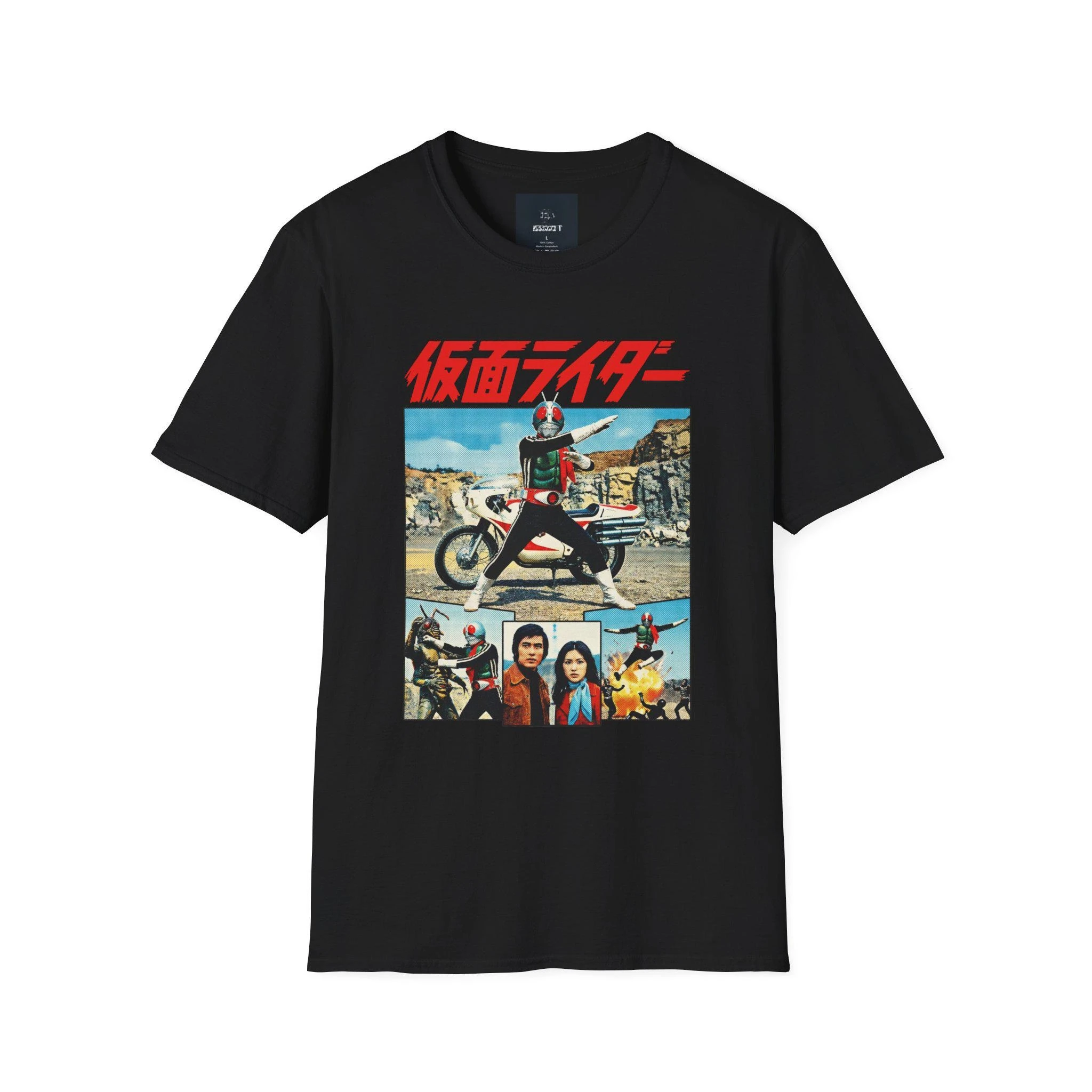 Women'S Shoes For Crews - Vintage Kamen Rider Anime Print T-Shirt