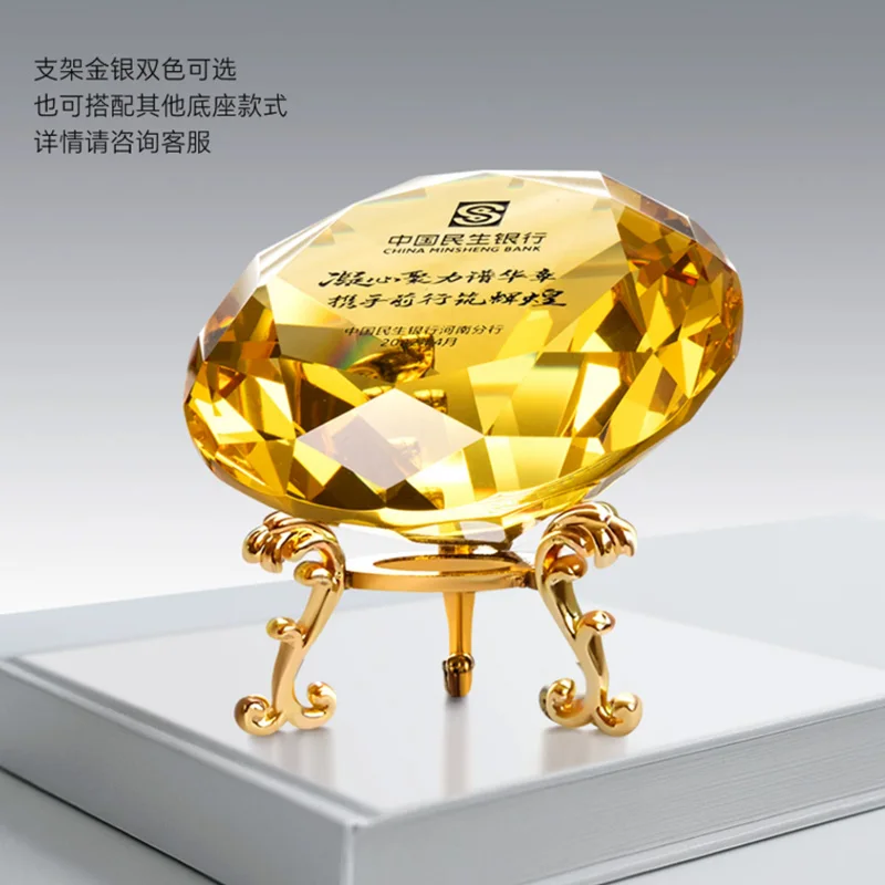 Crystal Diamond Trophy Gift. Award for Excellence, Achievements, Years of Service, Retirement, Graduation, Club Memb Marry Gifts