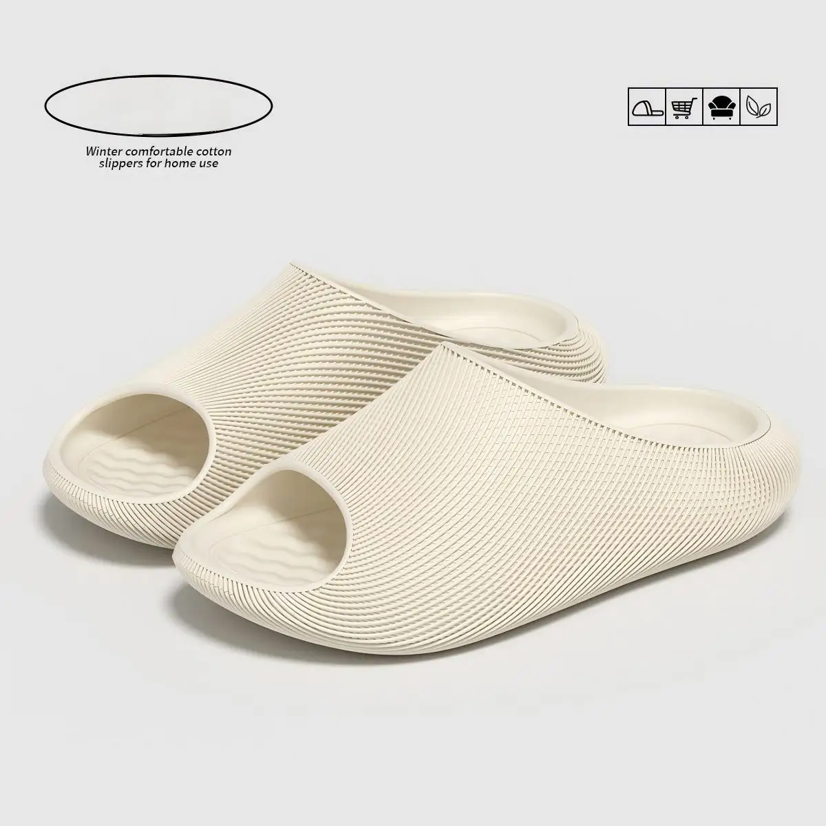 

Women's High-End Slippers with a Stepping-On-Clouds Feel, New Summer Model for Couples, Indoor Home Bathroom Non-Slip Anti-Odor Thick-Soled Sandals for Outdoor Wear